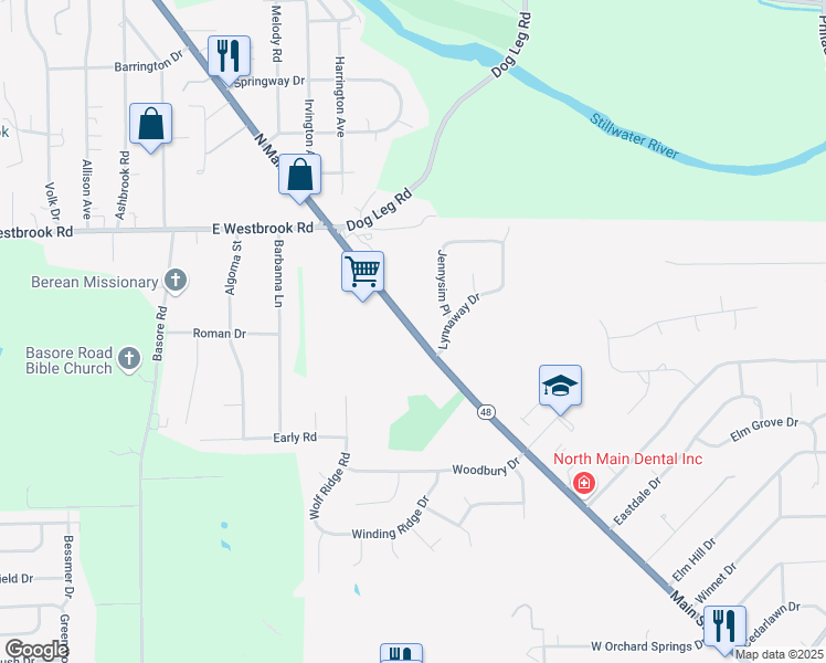 map of restaurants, bars, coffee shops, grocery stores, and more near in Shiloh