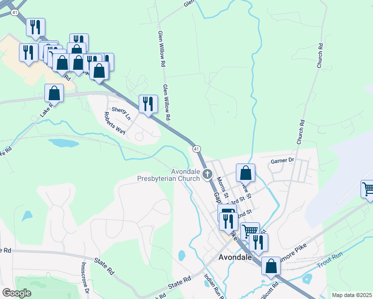 map of restaurants, bars, coffee shops, grocery stores, and more near 359 Pennsylvania Avenue in Avondale