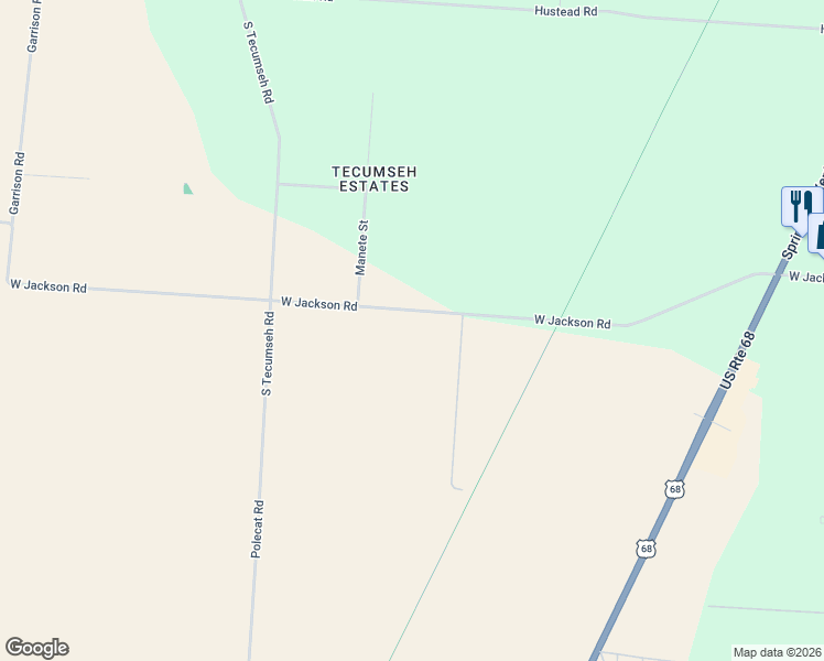map of restaurants, bars, coffee shops, grocery stores, and more near 3201-3299 West Jackson Road in Springfield