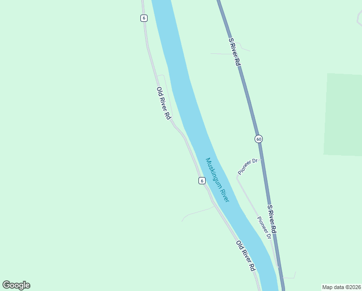 map of restaurants, bars, coffee shops, grocery stores, and more near 7355 Old River Road in Zanesville