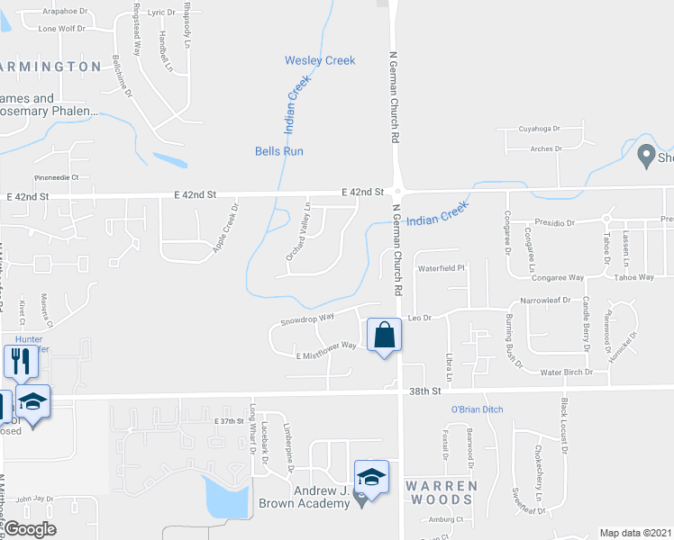 map of restaurants, bars, coffee shops, grocery stores, and more near 10831 Sterling Apple Drive in Indianapolis