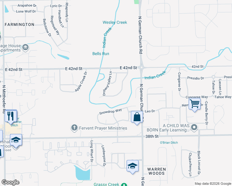 map of restaurants, bars, coffee shops, grocery stores, and more near 10818 Sterling Apple Drive in Indianapolis