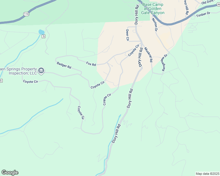 map of restaurants, bars, coffee shops, grocery stores, and more near 2510 Coyote Circle in Black Hawk