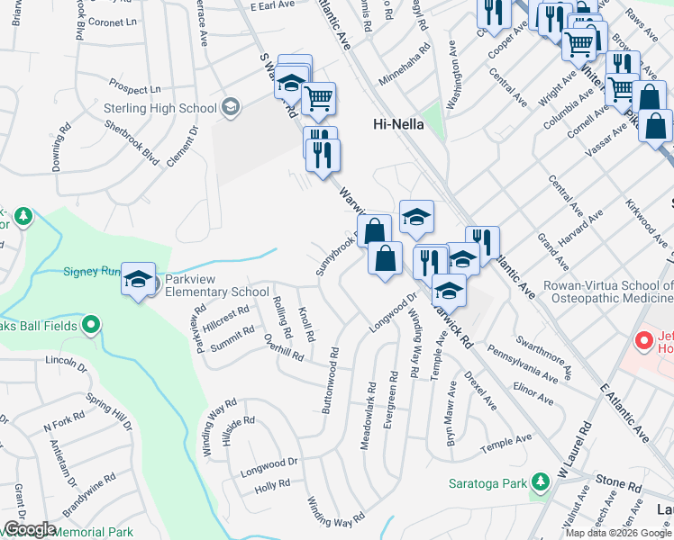 map of restaurants, bars, coffee shops, grocery stores, and more near 19 Homestead Road in Stratford