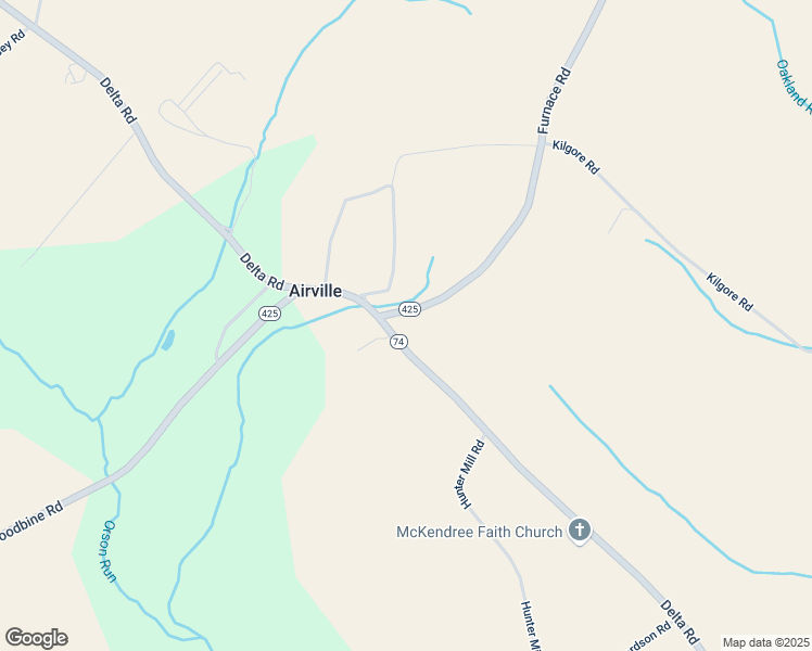 map of restaurants, bars, coffee shops, grocery stores, and more near 3567 Delta Rd in Airville