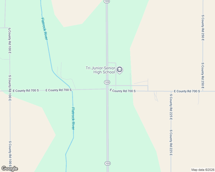 map of restaurants, bars, coffee shops, grocery stores, and more near 6972 Indiana 103 in Straughn