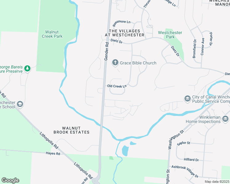 map of restaurants, bars, coffee shops, grocery stores, and more near 6245 Mistover Lane in Canal Winchester