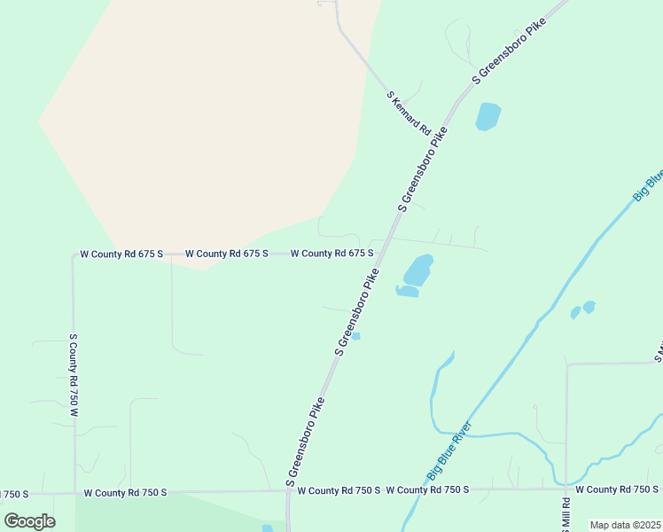 map of restaurants, bars, coffee shops, grocery stores, and more near 6765 W County Road 675 South in Knightstown