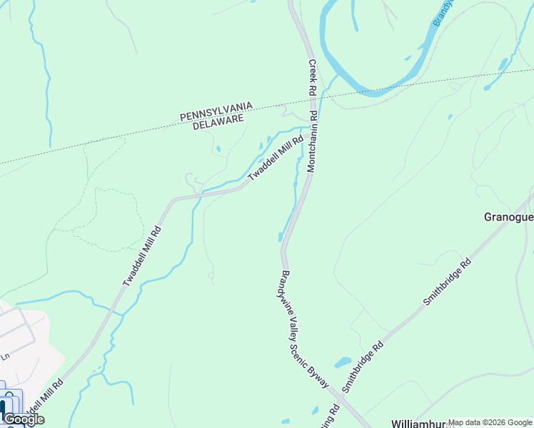 map of restaurants, bars, coffee shops, grocery stores, and more near 3601 Montchanin Road in Wilmington