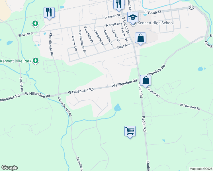 map of restaurants, bars, coffee shops, grocery stores, and more near 1209 Benjamin Drive in Kennett Square