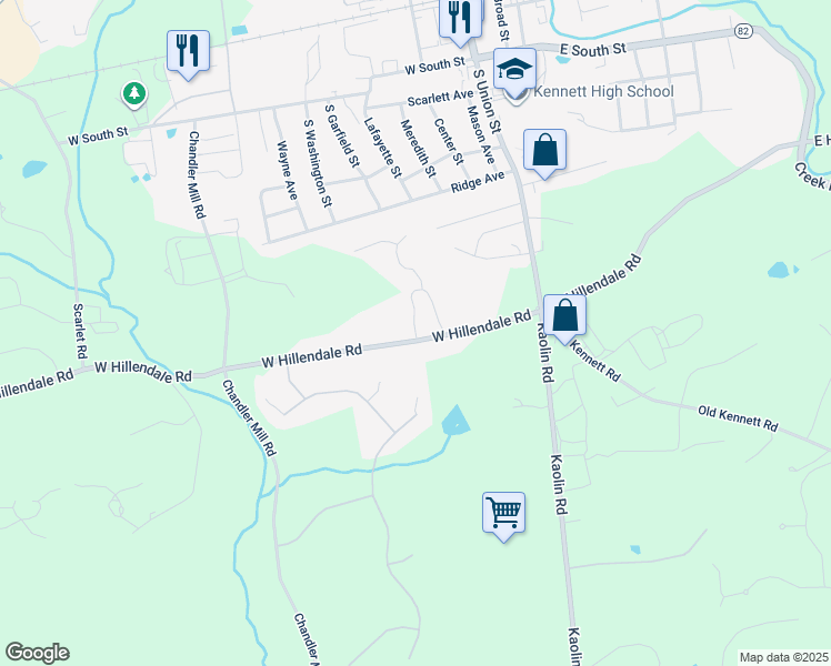 map of restaurants, bars, coffee shops, grocery stores, and more near 1200 Benjamin Drive in Kennett Square