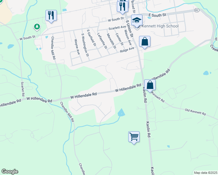map of restaurants, bars, coffee shops, grocery stores, and more near 1209 Benjamin Drive in Kennett Square