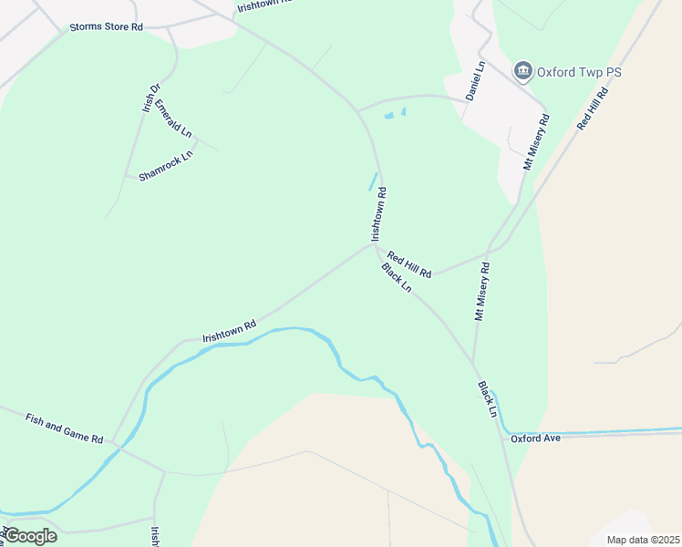 map of restaurants, bars, coffee shops, grocery stores, and more near 795 Irishtown Road in New Oxford