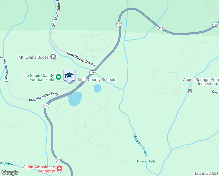 map of restaurants, bars, coffee shops, grocery stores, and more near 393 Pinon Circle in Black Hawk