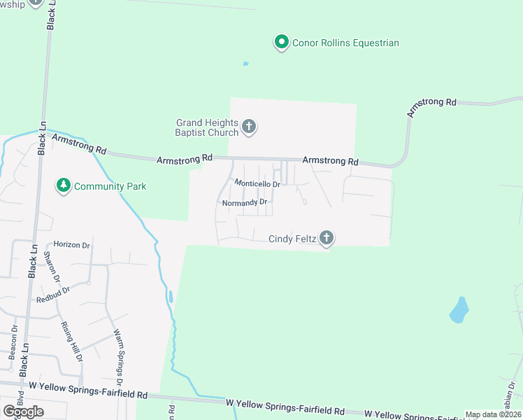 map of restaurants, bars, coffee shops, grocery stores, and more near 3305 Westchester Ct in Fairborn