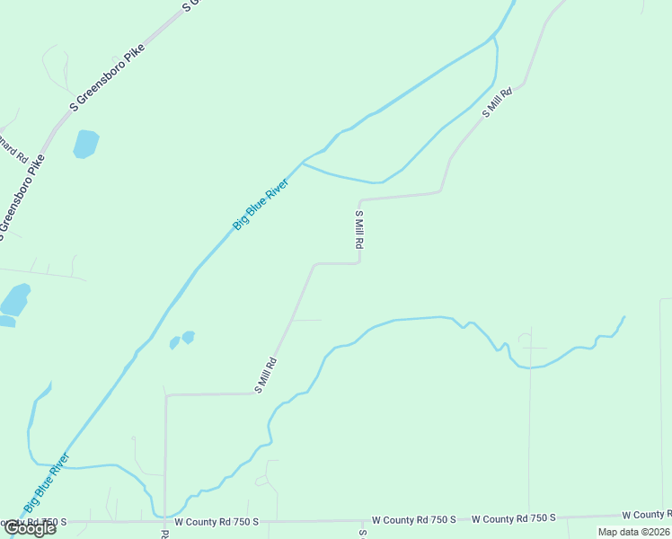 map of restaurants, bars, coffee shops, grocery stores, and more near 6858 South Mill Road in Spiceland