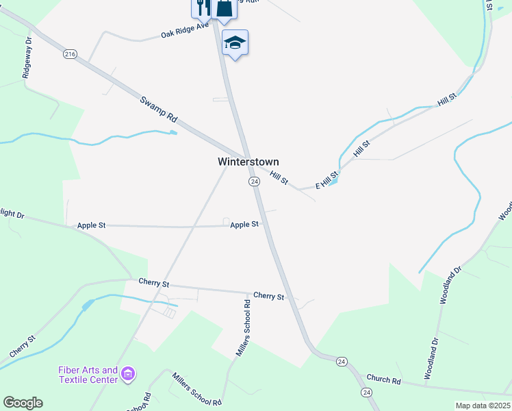 map of restaurants, bars, coffee shops, grocery stores, and more near 12576 Winterstown Road in Felton