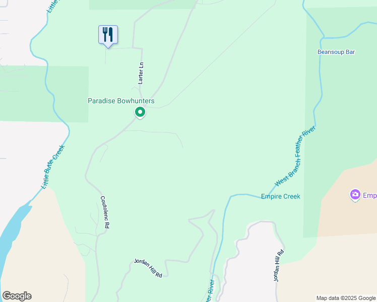 map of restaurants, bars, coffee shops, grocery stores, and more near 7000 Ridgeway in Magalia