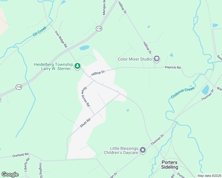 map of restaurants, bars, coffee shops, grocery stores, and more near 1084 Porters Road in Spring Grove