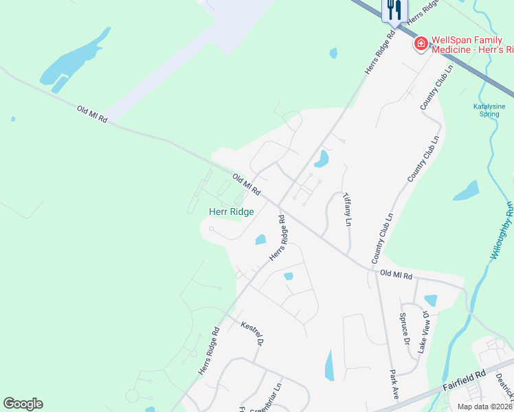 map of restaurants, bars, coffee shops, grocery stores, and more near 5 Skyline Court in Gettysburg