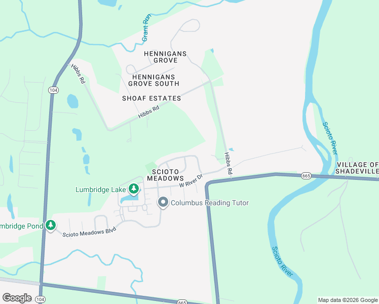 map of restaurants, bars, coffee shops, grocery stores, and more near 346 Scioto Meadows Boulevard in Grove City
