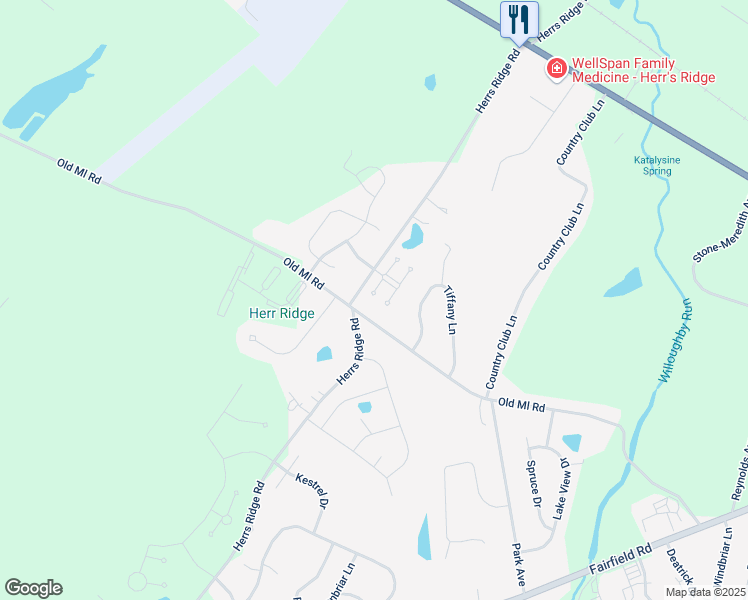 map of restaurants, bars, coffee shops, grocery stores, and more near 240 Kingsgate Court in Gettysburg