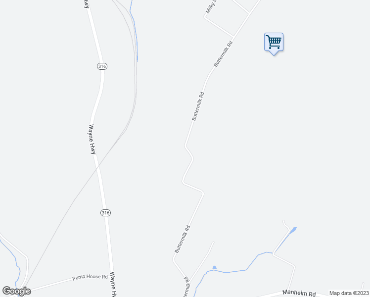 map of restaurants, bars, coffee shops, grocery stores, and more near 6601 Buttermilk Road in Waynesboro