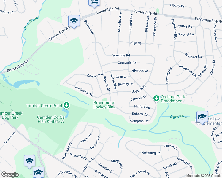 map of restaurants, bars, coffee shops, grocery stores, and more near 236 Roberts Drive in Somerdale