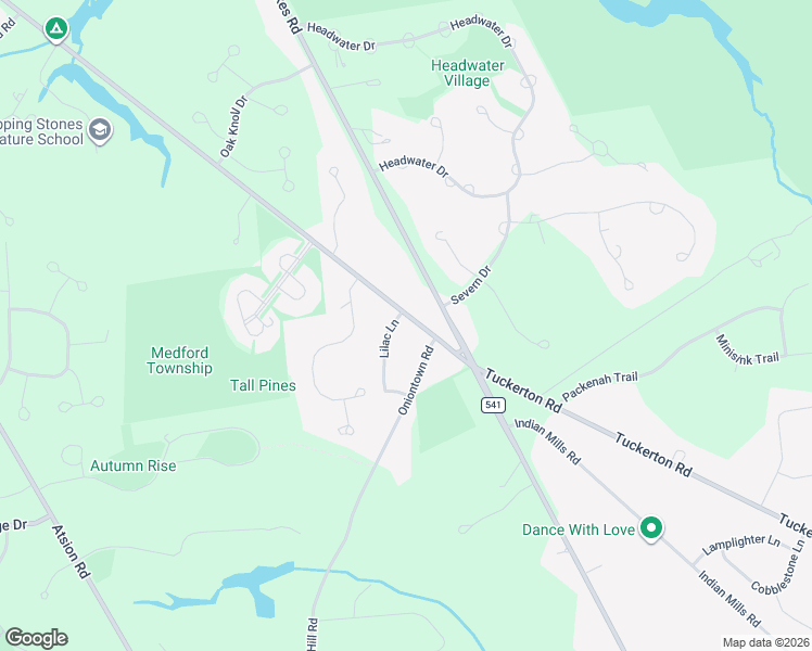 map of restaurants, bars, coffee shops, grocery stores, and more near 3 Lilac Lane in Medford