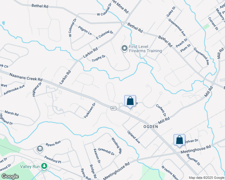 map of restaurants, bars, coffee shops, grocery stores, and more near 62 Dresner Circle in Delaware County