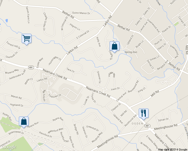 map of restaurants, bars, coffee shops, grocery stores, and more near 42 Dresner Circle in Upper Chichester