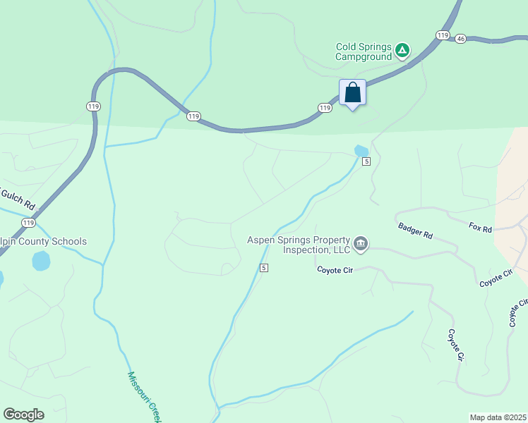 map of restaurants, bars, coffee shops, grocery stores, and more near 116 Foxtail Drive in Black Hawk