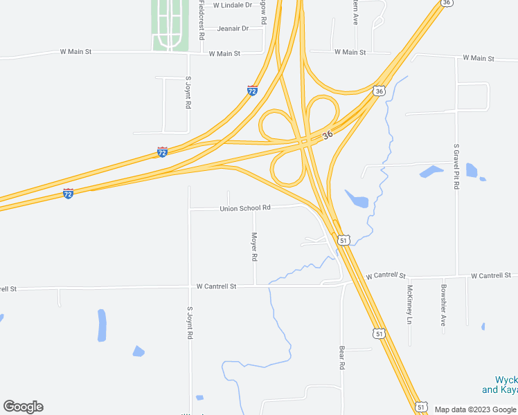 map of restaurants, bars, coffee shops, grocery stores, and more near 5584 Union School Road in Decatur