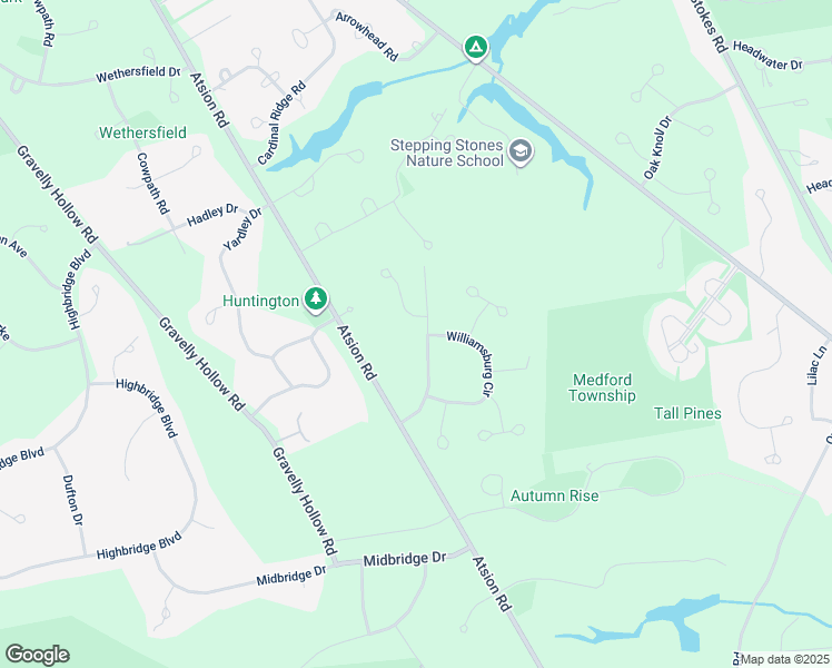 map of restaurants, bars, coffee shops, grocery stores, and more near 1 Pleasant Mill Court in Medford