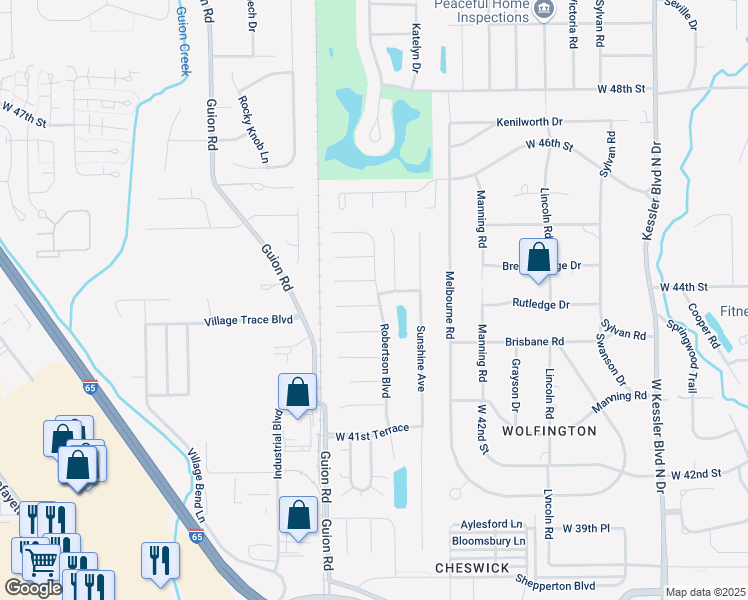 map of restaurants, bars, coffee shops, grocery stores, and more near 3717 Cologne Court in Indianapolis