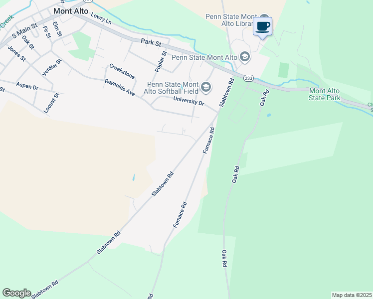 map of restaurants, bars, coffee shops, grocery stores, and more near 7271 Slabtown Road in Waynesboro