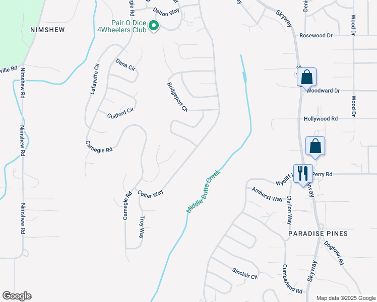 map of restaurants, bars, coffee shops, grocery stores, and more near 14513 Colter Way in Magalia