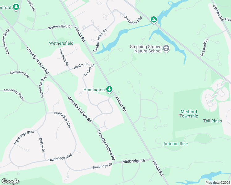 map of restaurants, bars, coffee shops, grocery stores, and more near 1 Grand Coach Court in Medford