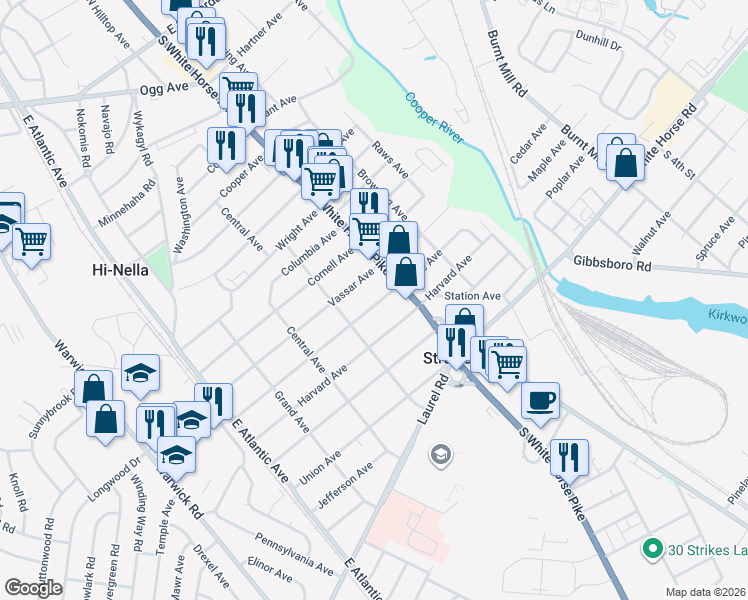 map of restaurants, bars, coffee shops, grocery stores, and more near 313 Yale Avenue in Stratford
