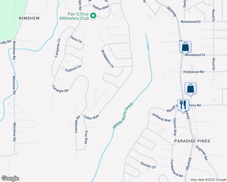 map of restaurants, bars, coffee shops, grocery stores, and more near 14513 Colter Way in Magalia