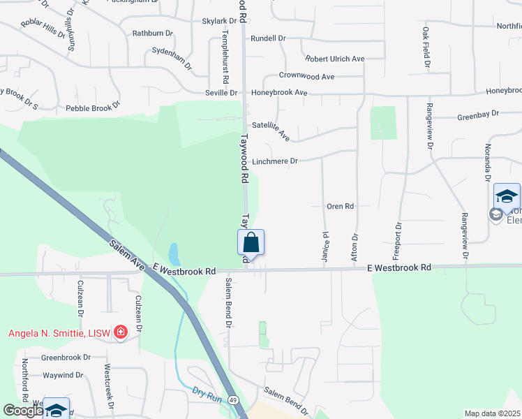 map of restaurants, bars, coffee shops, grocery stores, and more near 6200 Taywood Road in Englewood