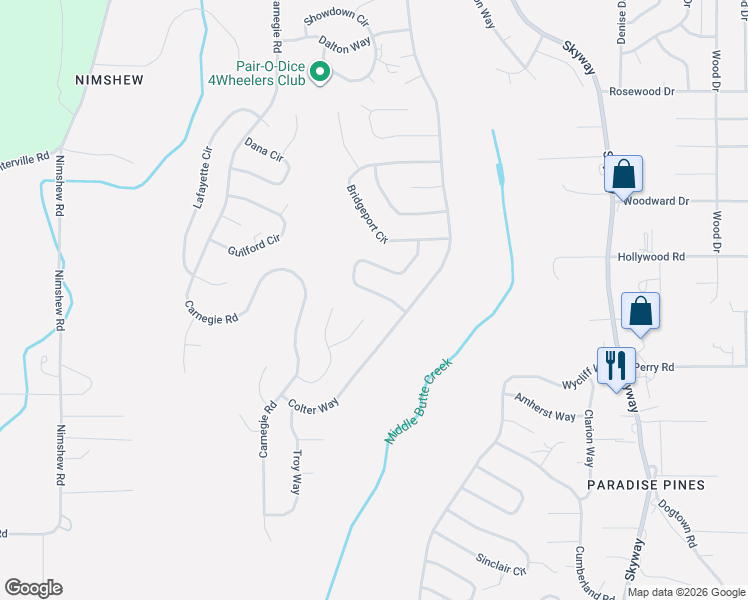 map of restaurants, bars, coffee shops, grocery stores, and more near 14545 Asheville Drive in Magalia