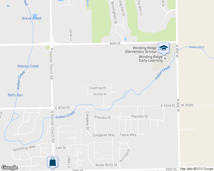 map of restaurants, bars, coffee shops, grocery stores, and more near 11428 Cuyahoga Drive in Indianapolis