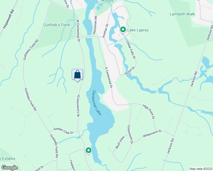 map of restaurants, bars, coffee shops, grocery stores, and more near 23 East Centennial Drive in Medford