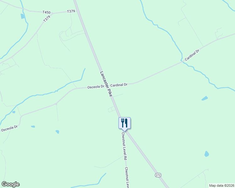 map of restaurants, bars, coffee shops, grocery stores, and more near 1405 Lancaster Pike in Quarryville