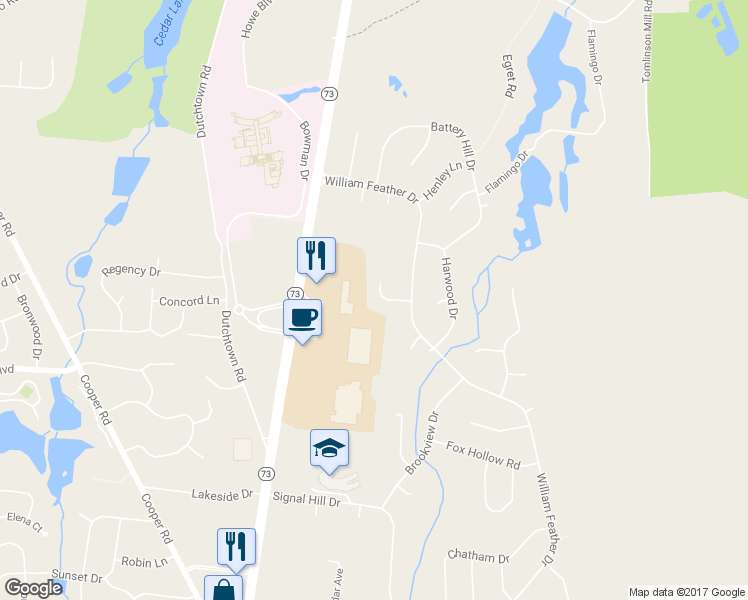 map of restaurants, bars, coffee shops, grocery stores, and more near 8 Beacon Place in Voorhees Township