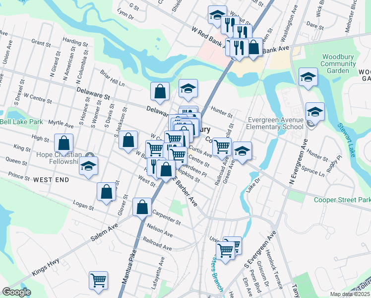 map of restaurants, bars, coffee shops, grocery stores, and more near in 