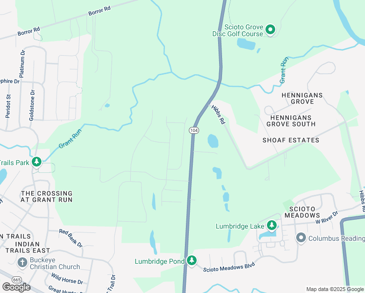 map of restaurants, bars, coffee shops, grocery stores, and more near Lavender Field in Grove City