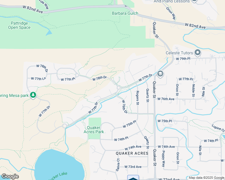 map of restaurants, bars, coffee shops, grocery stores, and more near 7722 Secrest Court in Arvada