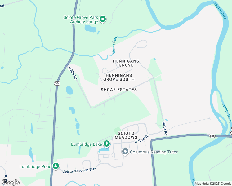 map of restaurants, bars, coffee shops, grocery stores, and more near 736 Hibbs Road in Lockbourne